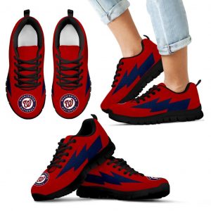 Pretty Washington Nationals Sneakers Thunder Lightning Amazing Logo