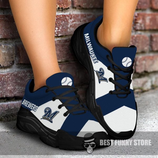 Pro Shop Logo Milwaukee Brewers Chunky Sneakers