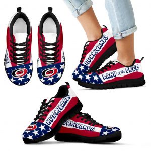 Proud Of American Flag Three Line Carolina Hurricanes Sneakers