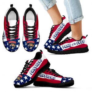 Proud Of American Flag Three Line Florida Panthers Sneakers