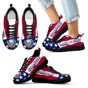 Proud Of American Flag Three Line New York Islanders Sneakers