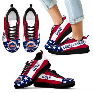 Proud Of American Flag Three Line New York Mets Sneakers