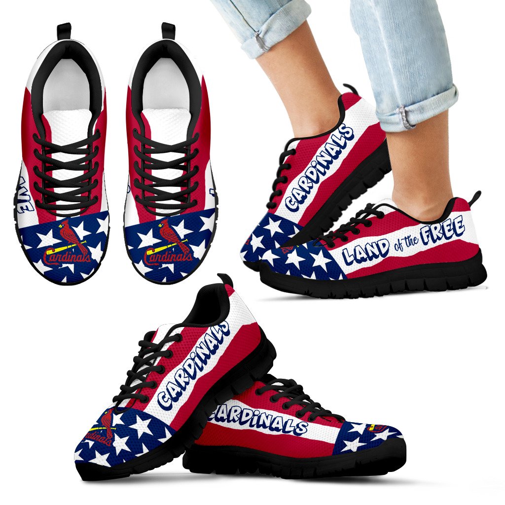Proud Of American Flag Three Line St. Louis Cardinals Sneakers Proud Of American Flag Three Line St. Louis Cardinals Sneakers