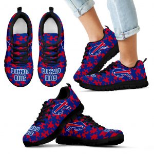 Puzzle Logo With Buffalo Bills Sneakers