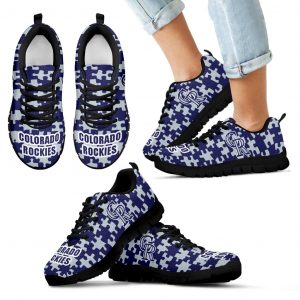 Puzzle Logo With Colorado Rockies Sneakers