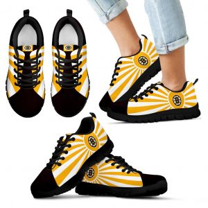 Rising Sun Sparkling Tremendous Boston Bruins Sneakers