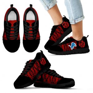 Rose Plant Gorgeous Lovely Logo Detroit Lions Sneakers