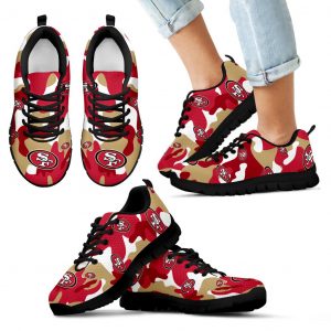 San Francisco 49ers Cotton Camouflage Fabric Military Solider Style Sneakers