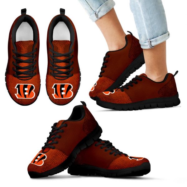 Seamless Line Magical Wave Beautiful Cincinnati Bengals Sneakers