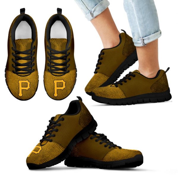 Seamless Line Magical Wave Beautiful Pittsburgh Pirates Sneakers