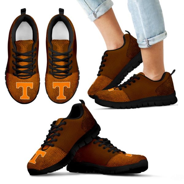 Seamless Line Magical Wave Beautiful Tennessee Volunteers Sneakers