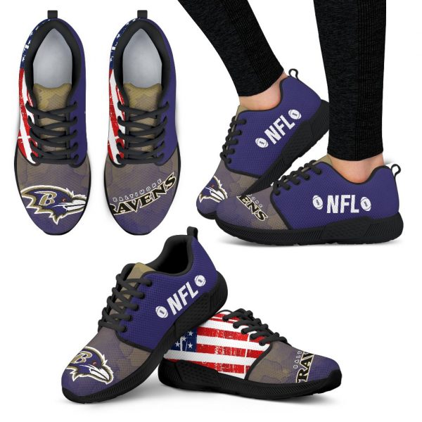 Simple Fashion Baltimore Ravens Shoes Athletic Sneakers
