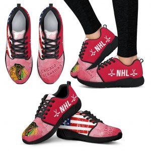 Simple Fashion Chicago Blackhawks Shoes Athletic Sneakers