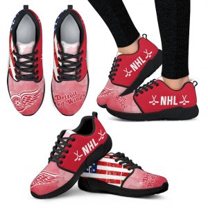 Simple Fashion Detroit Red Wings Shoes Athletic Sneakers