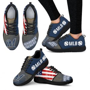 Simple Fashion Milwaukee Brewers Shoes Athletic Sneakers