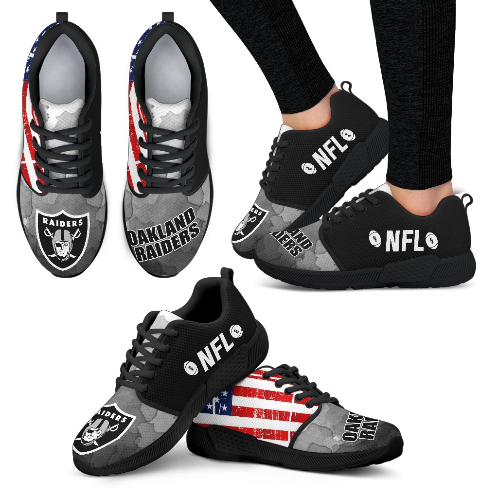 Simple Fashion Oakland Raiders Shoes Athletic Sneakers Simple Fashion Oakland Raiders Shoes Athletic Sneakers