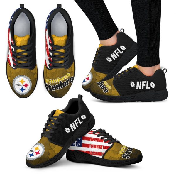 Simple Fashion Pittsburgh Steelers Shoes Athletic Sneakers