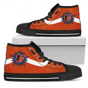 Simple Van Sun Flame Baltimore Orioles High Top Shoes