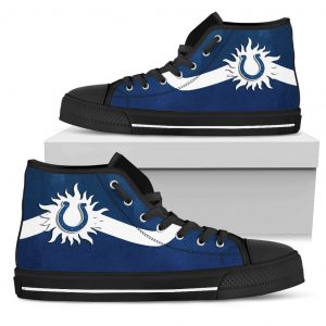 Simple Van Sun Flame Indianapolis Colts High Top Shoes