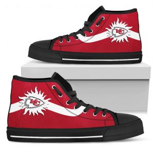 Simple Van Sun Flame Kansas City Chiefs High Top Shoes