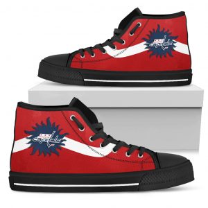 Simple Van Sun Flame Washington Capitals High Top Shoes