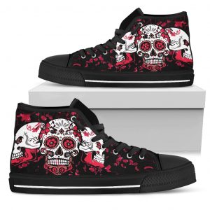 Skull Design High Top Shoes