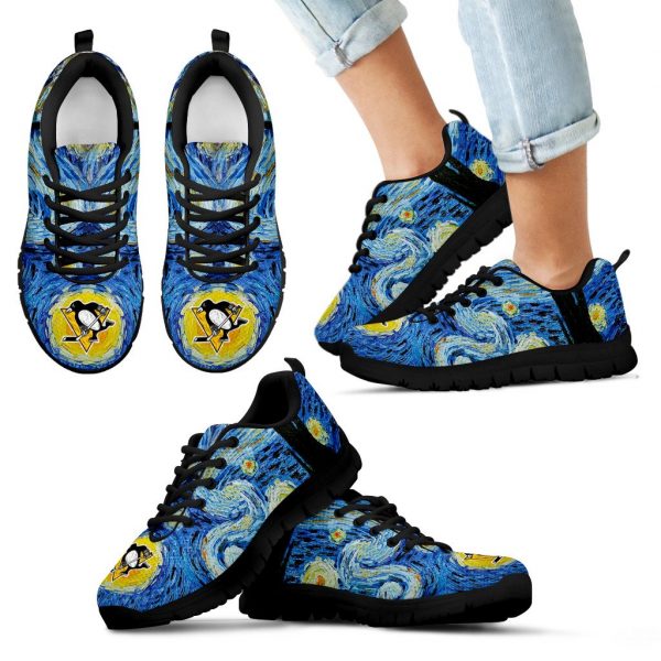Sky Style Art Nigh Exciting Pittsburgh Penguins Sneakers