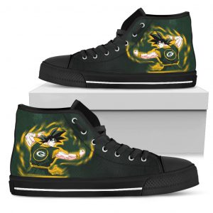 Son Goku Saiyan Power Green Bay Packers High Top Shoes