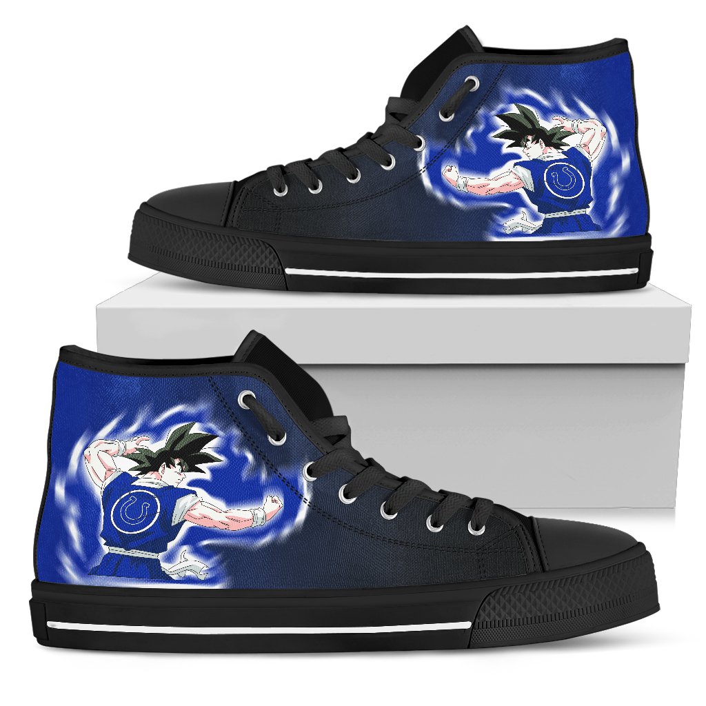 Son Goku Saiyan Power Indianapolis Colts High Top Shoes Son Goku Saiyan Power Indianapolis Colts High Top Shoes
