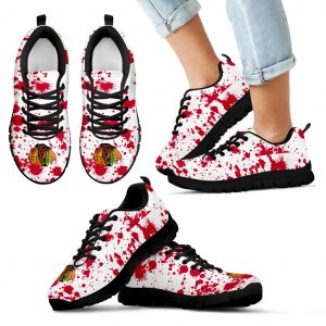 Splatters Watercolor Chicago Blackhawks Sneakers