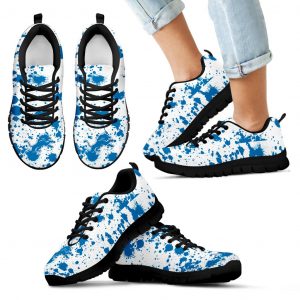 Splatters Watercolor Detroit Lions Sneakers