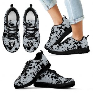 Splatters Watercolor Oakland Raiders Sneakers