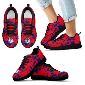 Splatters Watercolor Texas Rangers Sneakers
