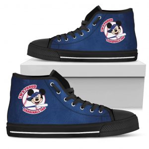 St. Louis Cardinals Fan Mickey Circle High Top Shoes
