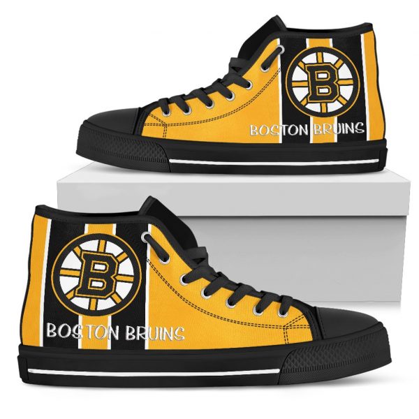 Steaky Trending Fashion Sporty Boston Bruins High Top Shoes