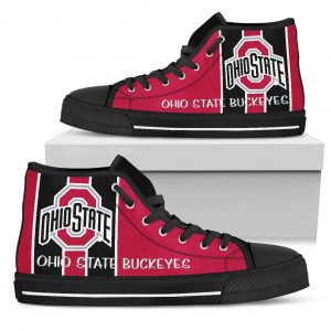 Steaky Trending Fashion Sporty Ohio State Buckeyes High Top Shoes