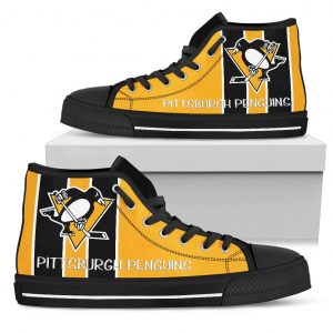 Steaky Trending Fashion Sporty Pittsburgh Penguins High Top Shoes