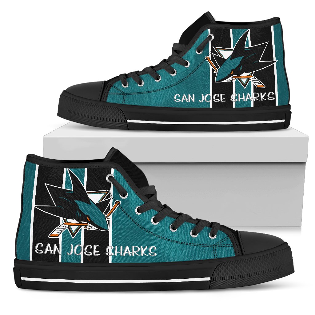 Steaky Trending Fashion Sporty San Jose Sharks High Top Shoes Steaky Trending Fashion Sporty San Jose Sharks High Top Shoes