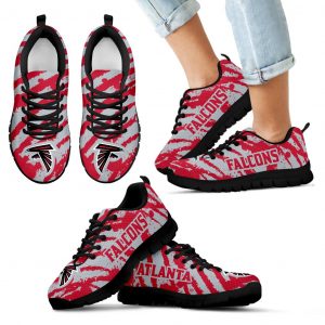 Stripes Pattern Print Atlanta Falcons Sneakers V3