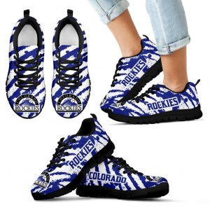 Stripes Pattern Print Colorado Rockies Sneakers V3