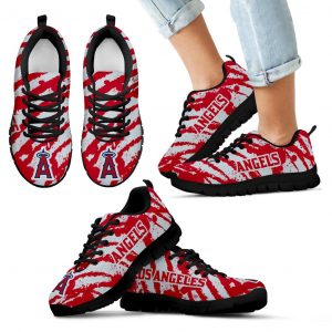 Stripes Pattern Print Los Angeles Angels Sneakers V3