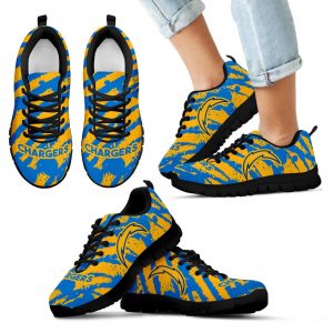 Stripes Pattern Print Los Angeles Chargers Sneakers