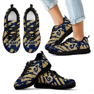 Stripes Pattern Print Los Angeles Rams Sneakers