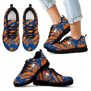 Stripes Pattern Print New York Islanders Sneakers