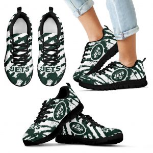 Stripes Pattern Print New York Jets Sneakers