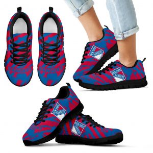 Stripes Pattern Print New York Rangers Sneakers