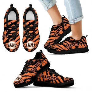 Stripes Pattern Print San Francisco Giants Sneakers