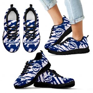 Stripes Pattern Print Tampa Bay Lightning Sneakers