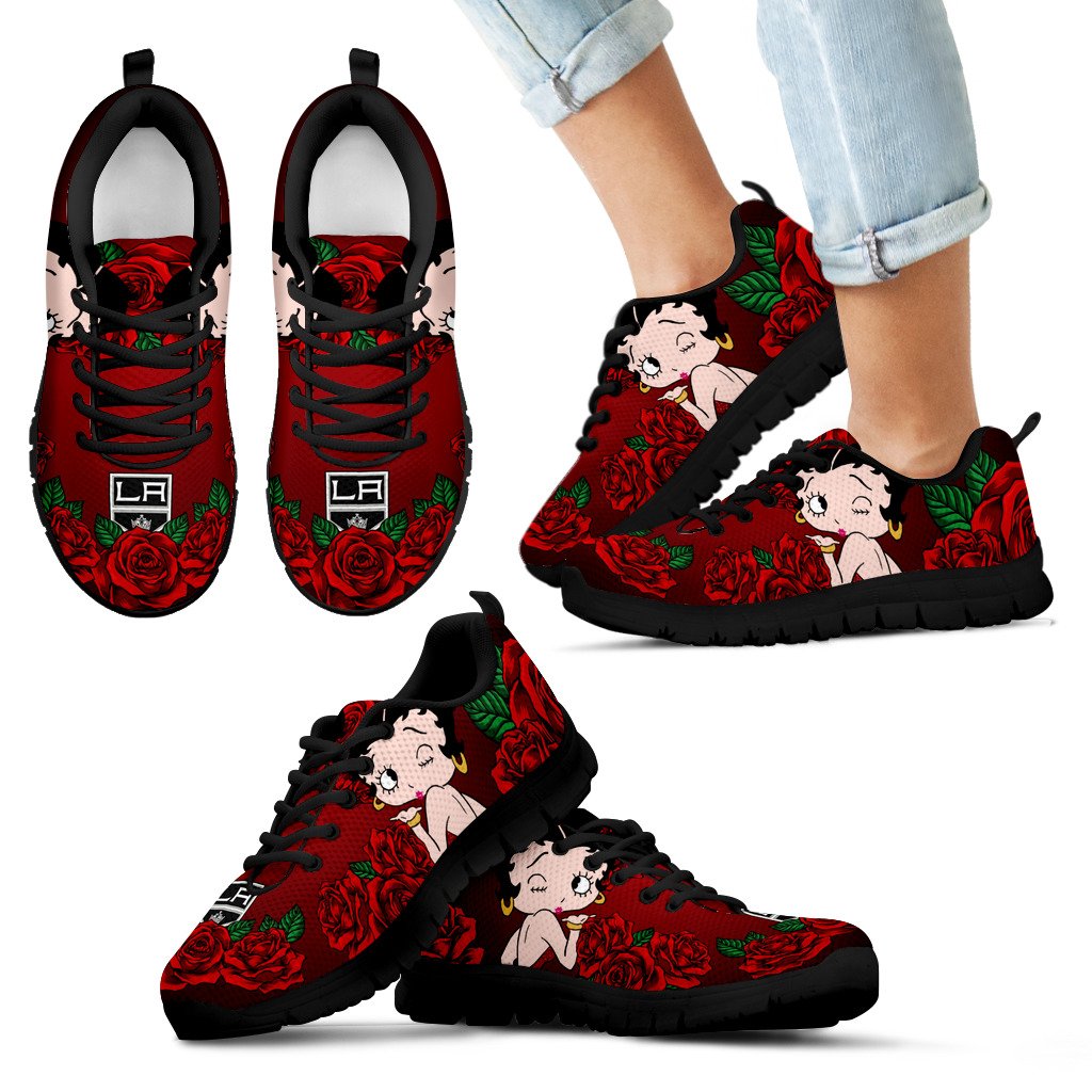 Sweet Rose With Betty Boobs For Los Angeles Kings Sneakers Sweet Rose With Betty Boobs For Los Angeles Kings Sneakers