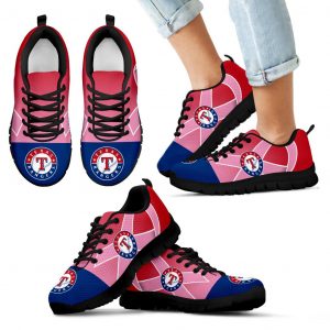 Texas Rangers Cancer Pink Ribbon Sneakers